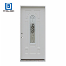 Fangda 36-in decorative inswing steel glass interior door